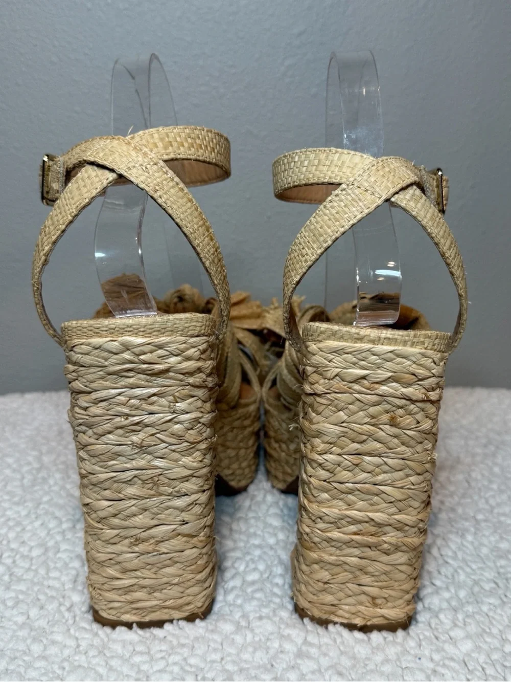 Steve Madden Raffia Platform Heels